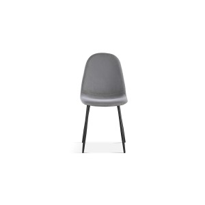 Chaise 'Boï' Velours Gris