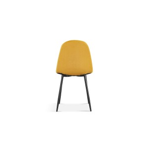 Chaise 'Boï' Velours Jaune