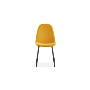Chaise 'Boï' Velours Jaune