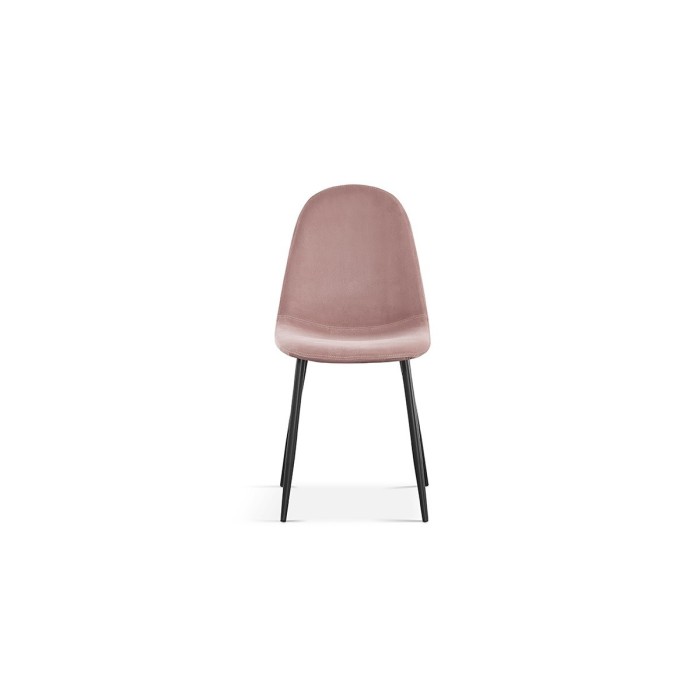 Chaise 'Boï' Velours Rose