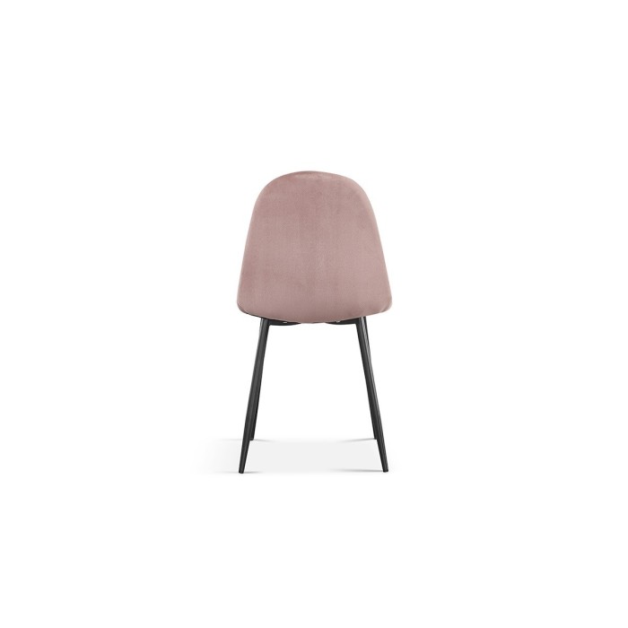 Chaise 'Boï' Velours Rose