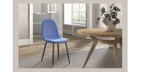Chaise 'Boï' Velours Bleu clair