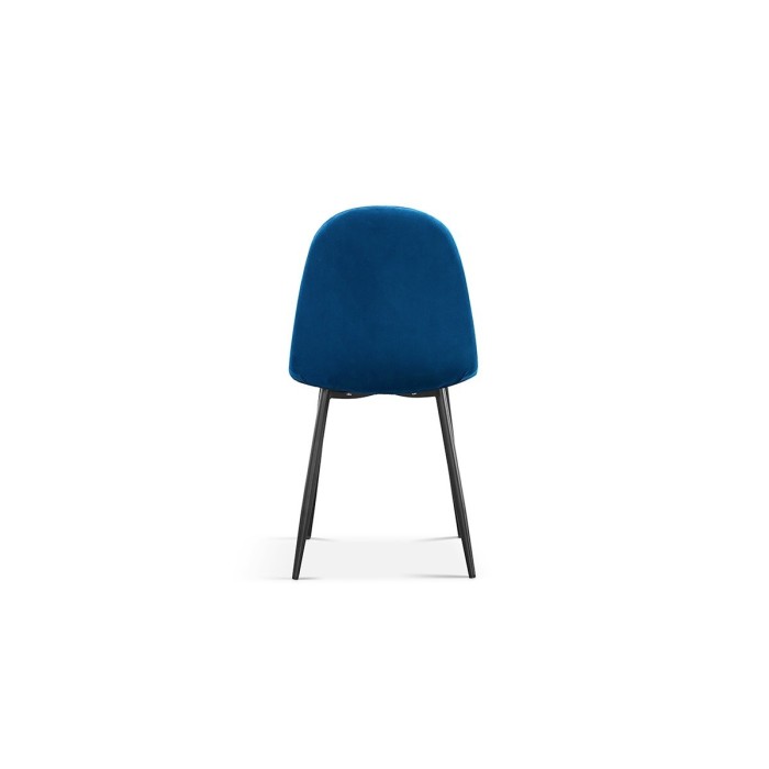 Chaise 'Boï' Velours Bleu foncé