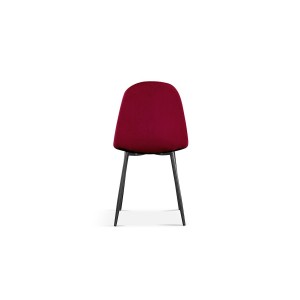 Chaise 'Boï' Velours Bordeaux