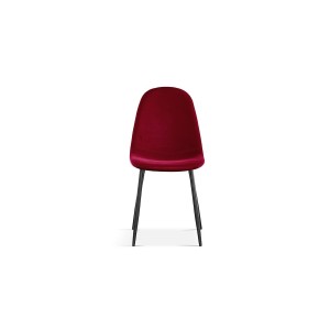 Chaise 'Boï' Velours Bordeaux