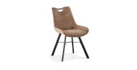 Chaise 'Paola' PU Micro fibre Brun Foncé, dimensions: H87 x L54 x P63 cm