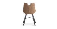 Chaise 'Paola' PU Micro fibre Brun Foncé, dimensions: H87 x L54 x P63 cm