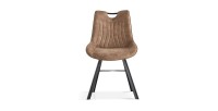 Chaise 'Paola' PU Micro fibre Brun Foncé, dimensions: H87 x L54 x P63 cm