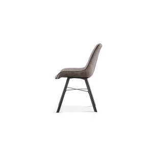 Chaise 'Paola' PU Micro fibre Gris clair, dimensions: H87 x L54 x P63 cm