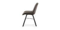 Chaise 'Paola' PU Micro fibre Gris Foncé, dimensions: H87 x L54 x P63 cm