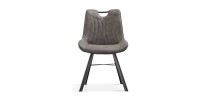 Chaise 'Paola' PU Micro fibre Gris Foncé, dimensions: H87 x L54 x P63 cm
