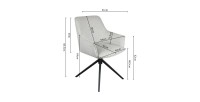 Chaise 'IRIS' Pivotant Tissu Sable