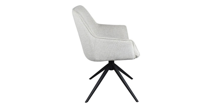 Chaise 'IRIS' Pivotant Tissu Sable