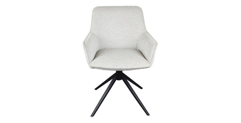 Chaise 'IRIS' Pivotant Tissu Sable