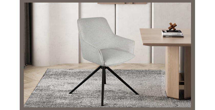 Chaise 'IRIS' Pivotant Tissu Sable