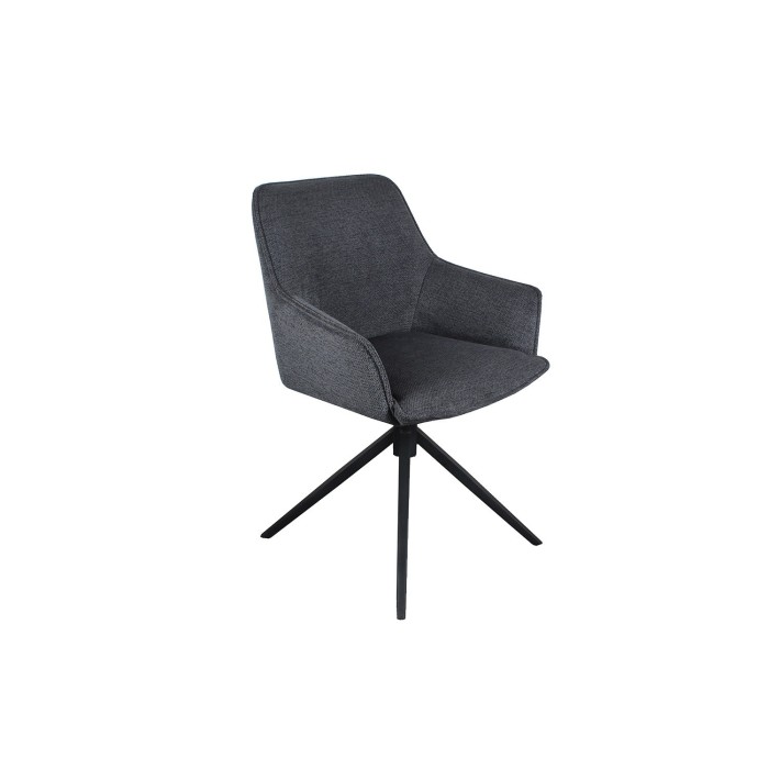 Chaise 'IRIS' Pivotant Tissu Gris foncé