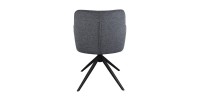 Chaise 'IRIS' Pivotant Tissu Gris foncé