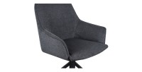 Chaise 'IRIS' Pivotant Tissu Gris foncé