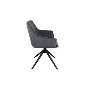 Chaise 'IRIS' Pivotant Tissu Gris foncé