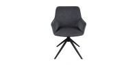 Chaise 'IRIS' Pivotant Tissu Gris foncé