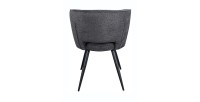 Chaise 'LORI' Bouclé Gris foncé, dimension H79.5 x L58 x P61, idéal pour votre cuisine ou salle à manger