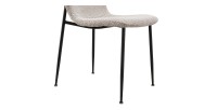 Chaise 'ALICE' Bouclé Beige, dimension H81.5 x L42 x P57, idéal pour votre cuisine ou salle à manger