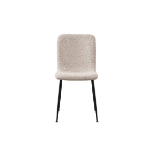 Chaise 'ALICE' Bouclé Beige, dimension H81.5 x L42 x P57, idéal pour votre cuisine ou salle à manger