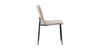 Chaise 'ALICE' Bouclé Beige, dimension H81.5 x L42 x P57, idéal pour votre cuisine ou salle à manger