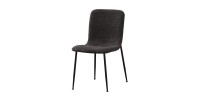 Chaise 'ALICE' Bouclé Gris, dimension H81.5 x L42 x P57, idéal pour votre cuisine ou salle à manger