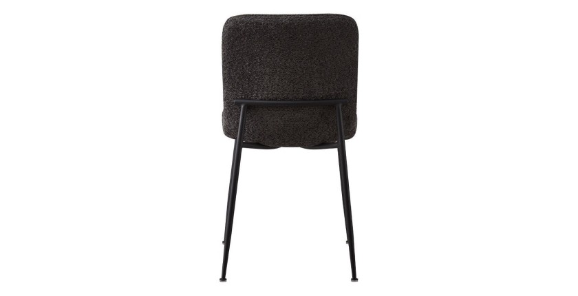 Chaise 'ALICE' Bouclé Gris, dimension H81.5 x L42 x P57, idéal pour votre cuisine ou salle à manger