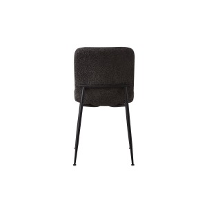 Chaise 'ALICE' Bouclé Gris, dimension H81.5 x L42 x P57, idéal pour votre cuisine ou salle à manger