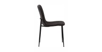 Chaise 'ALICE' Bouclé Gris, dimension H81.5 x L42 x P57, idéal pour votre cuisine ou salle à manger