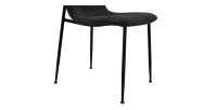 Chaise 'ALICE' Bouclé Gris, dimension H81.5 x L42 x P57, idéal pour votre cuisine ou salle à manger