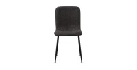 Chaise 'ALICE' Bouclé Gris, dimension H81.5 x L42 x P57, idéal pour votre cuisine ou salle à manger