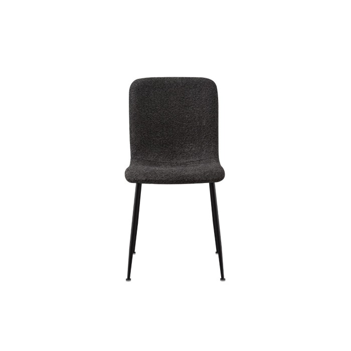 Chaise 'ALICE' Bouclé Gris, dimension H81.5 x L42 x P57, idéal pour votre cuisine ou salle à manger