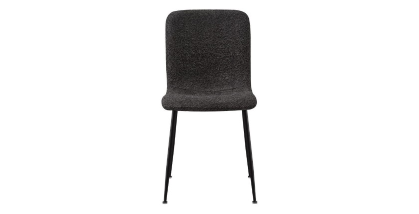 Chaise 'ALICE' Bouclé Gris, dimension H81.5 x L42 x P57, idéal pour votre cuisine ou salle à manger