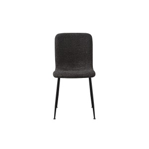 Chaise 'ALICE' Bouclé Gris, dimension H81.5 x L42 x P57, idéal pour votre cuisine ou salle à manger