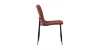 Chaise 'ALICE' Bouclé Rose, dimension H81.5 x L42 x P57, idéal pour votre cuisine ou salle à manger