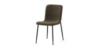 Chaise 'ALICE' Bouclé Vert, dimension H81.5 x L42 x P57, idéal pour votre cuisine ou salle à manger