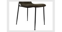 Chaise 'ALICE' Bouclé Vert, dimension H81.5 x L42 x P57, idéal pour votre cuisine ou salle à manger