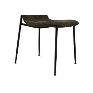 Chaise 'ALICE' Bouclé Vert, dimension H81.5 x L42 x P57, idéal pour votre cuisine ou salle à manger