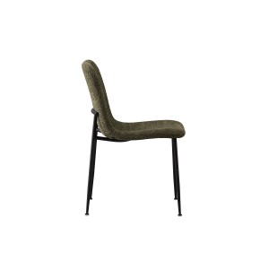 Chaise 'ALICE' Bouclé Vert, dimension H81.5 x L42 x P57, idéal pour votre cuisine ou salle à manger