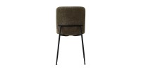 Chaise 'ALICE' Bouclé Vert, dimension H81.5 x L42 x P57, idéal pour votre cuisine ou salle à manger