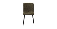 Chaise 'ALICE' Bouclé Vert, dimension H81.5 x L42 x P57, idéal pour votre cuisine ou salle à manger