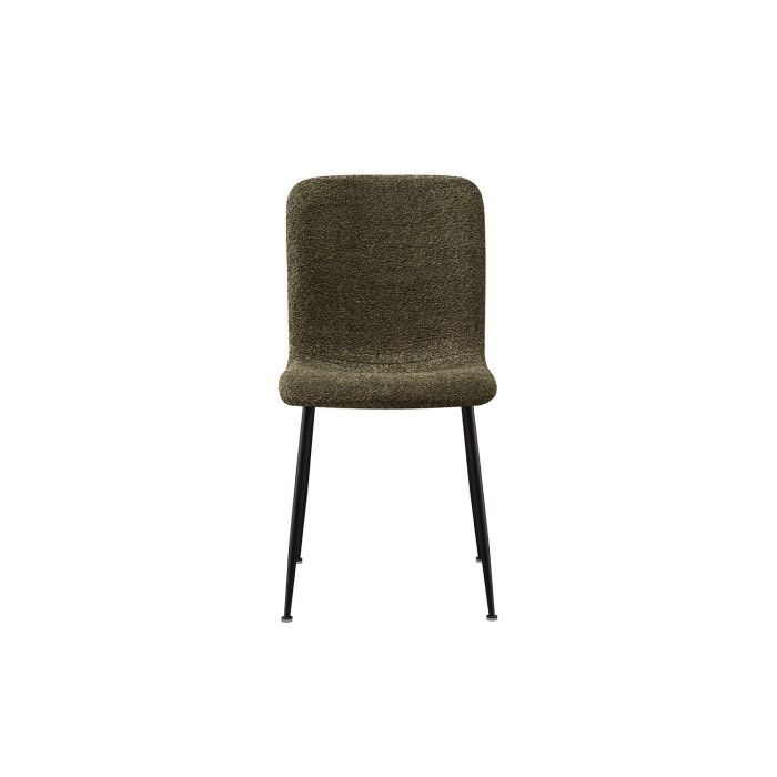 Chaise 'ALICE' Bouclé Vert, dimension H81.5 x L42 x P57, idéal pour votre cuisine ou salle à manger