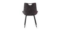 Chaise 'NINO' Velours Gris, dimension H84 x L56 x P62.5, idéal pour votre cuisine ou salle à manger