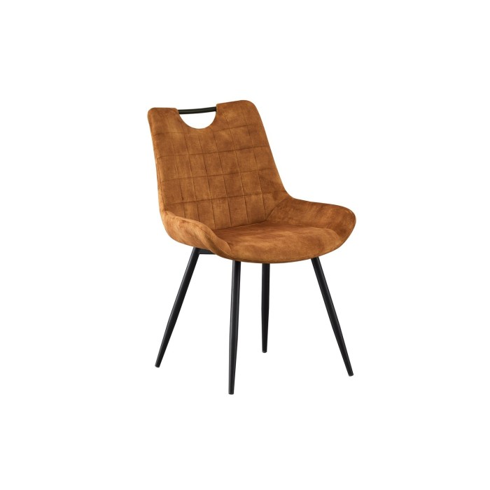 Chaise 'NINO' Velours Or, dimension H84 x L56 x P62.5, idéal pour votre cuisine ou salle à manger