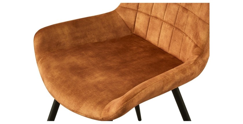 Chaise 'NINO' Velours Or, dimension H84 x L56 x P62.5, idéal pour votre cuisine ou salle à manger