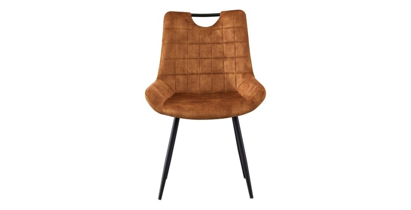 Chaise 'NINO' Velours Or, dimension H84 x L56 x P62.5, idéal pour votre cuisine ou salle à manger