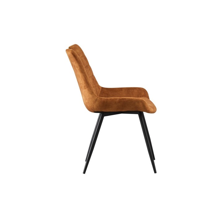 Chaise 'NINO' Velours Or, dimension H84 x L56 x P62.5, idéal pour votre cuisine ou salle à manger